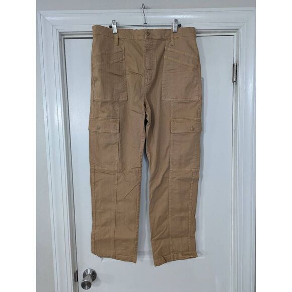Madewell 90s Straight Cargo Pants women's size 32 tan khaki preppy‎ baggy - Picture 1 of 8